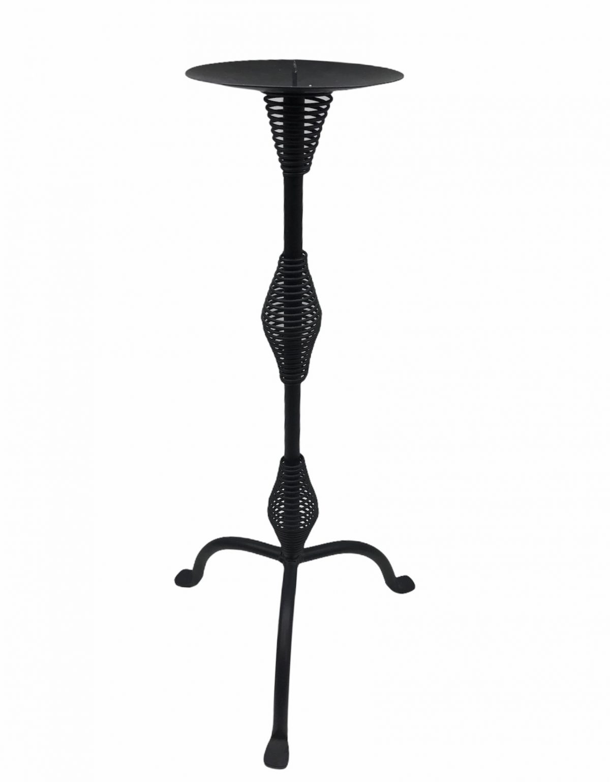 κηροπηγιο μεταλλικο τριποδο46x20cmχρωμα καφε σκουροτιμη 20E