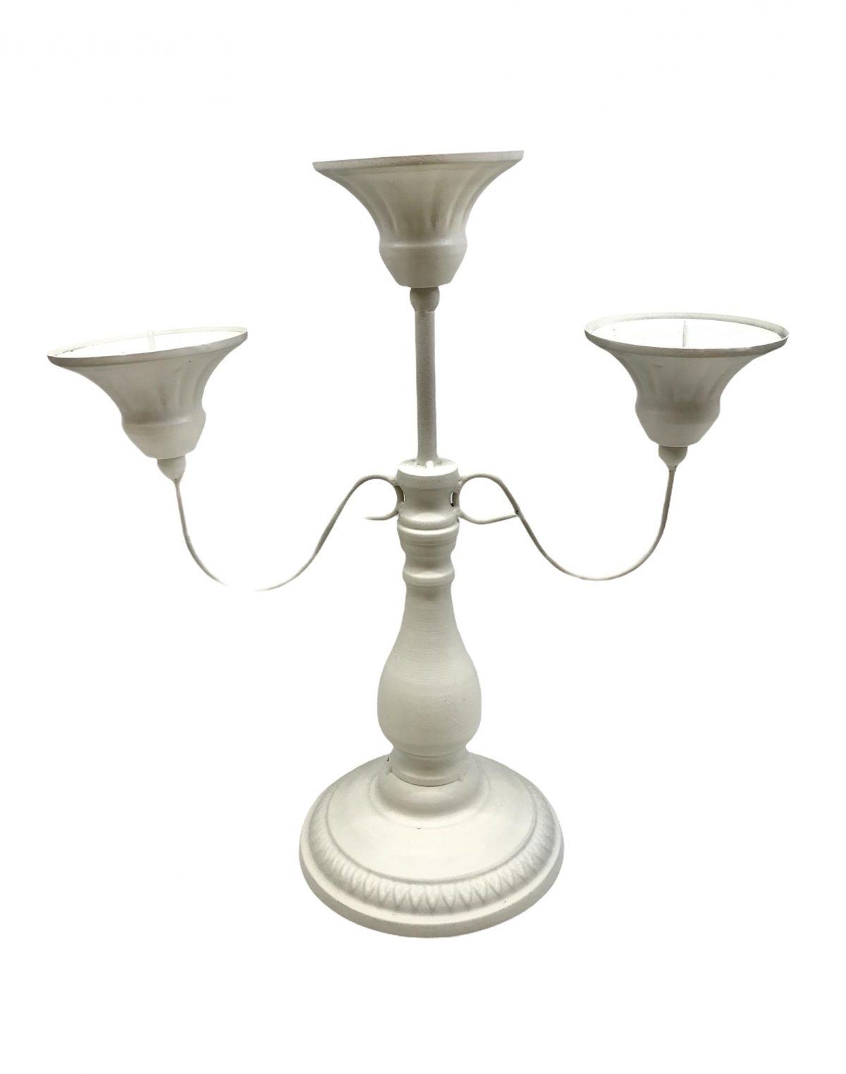 μεταλλικο 3πλο κηροπηγιο38x35 cmχρωμα μπεζτιμη 30E