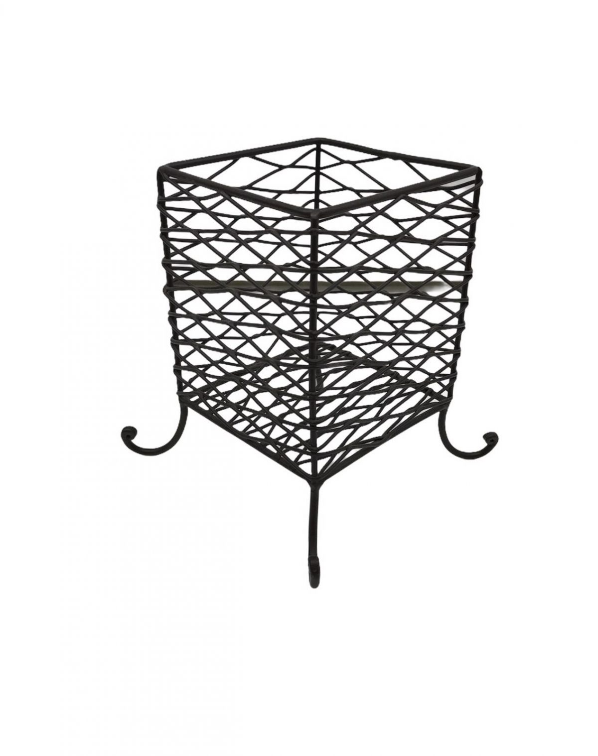 μεταλλικο κηροπηγιο15x15 cmχρωμα καφε σκουροτιμη 7E