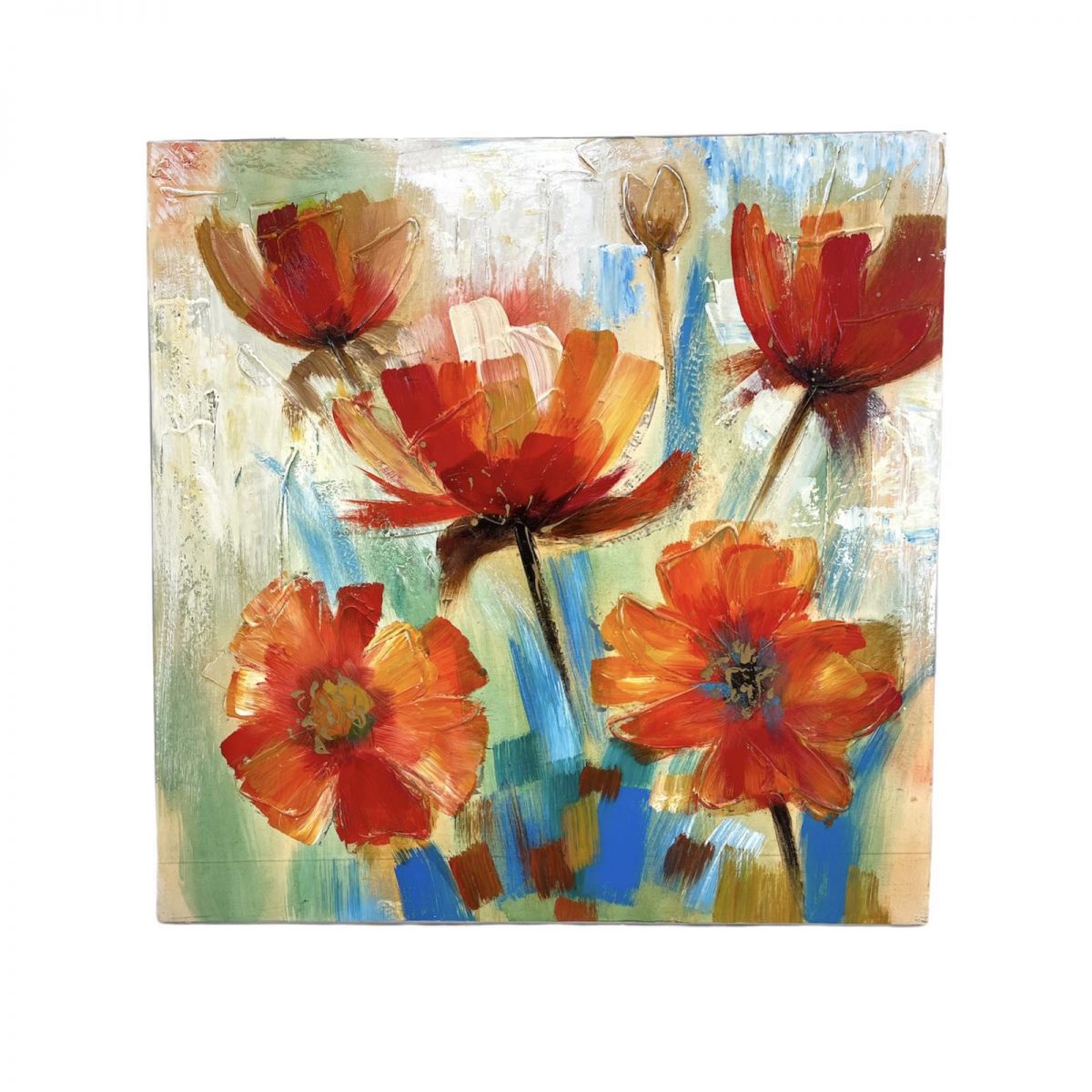 ARTE 674 0091 καμβας λουλουδια αναγλυφος 70x70 cm τιμη 50E.