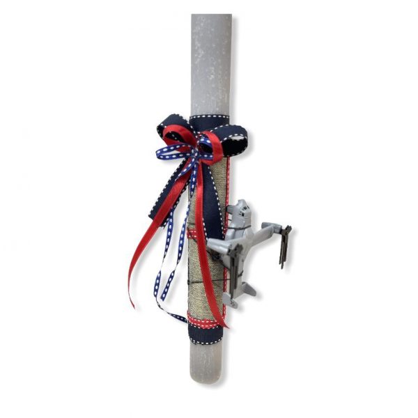 ΠΑΣΧΑΛΙΝΗ ΛΑΜΠΑΔΑ ΑΕΡΟΠΛΑΝΟ ΜΕΤΑΛΛΙΚΟ ΧΡΩΜΑ ΓΚΡΙΤΙΜΗ 1999