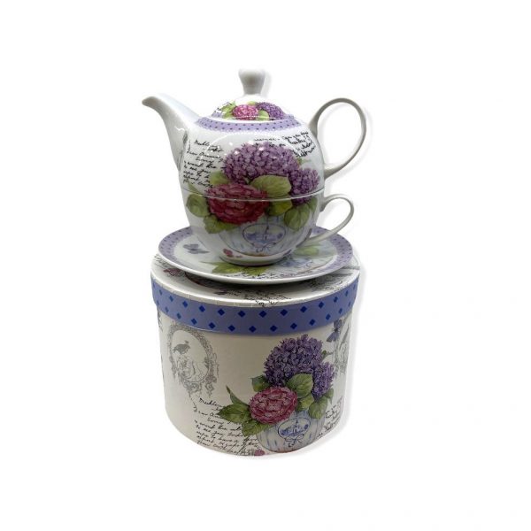 κεραμικη τσαγιερα set φλιτζανι και κουτιτιμη 17E