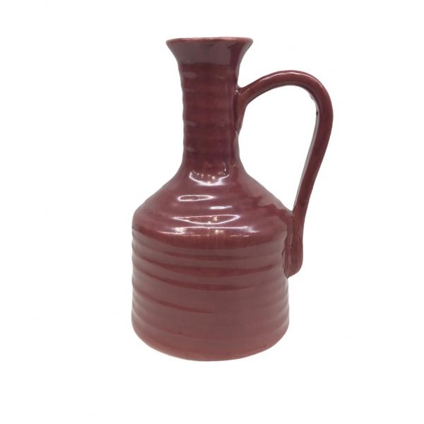 κεραμικο βαζο με χερουλι μπορντο χρωμα 22x 13 cm τιμη 8E