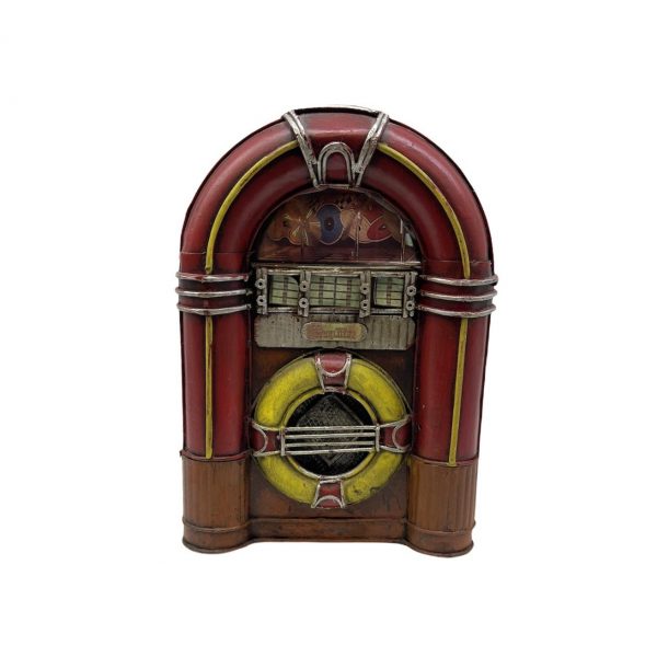 μεταλλικο juke box κουμπαρας χρωμα κοκκινο 20χ14cm τιμη 14E κωδ προιοντος 12917 GRAZIA