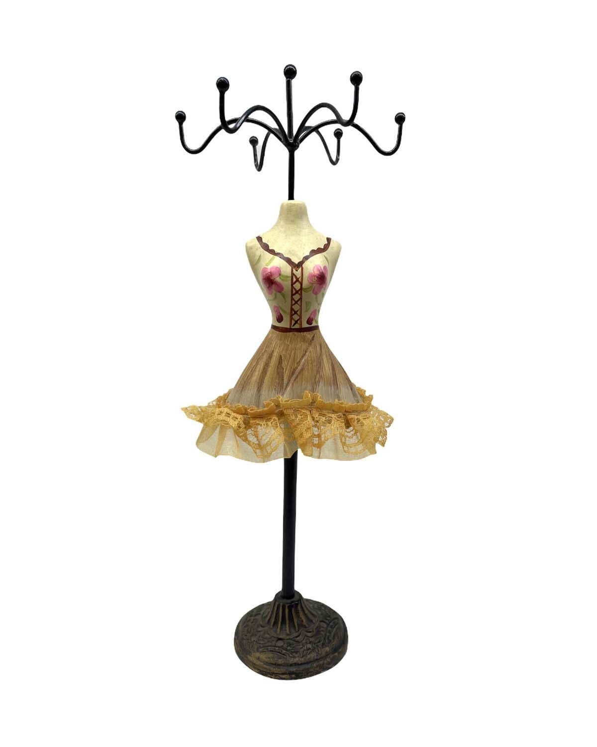 ξυλινη μπιζουτιερα χρωμα πορτοκαλι λουλουδια 27cm τιμη 990Eκωδ προιοντος 356 24 114