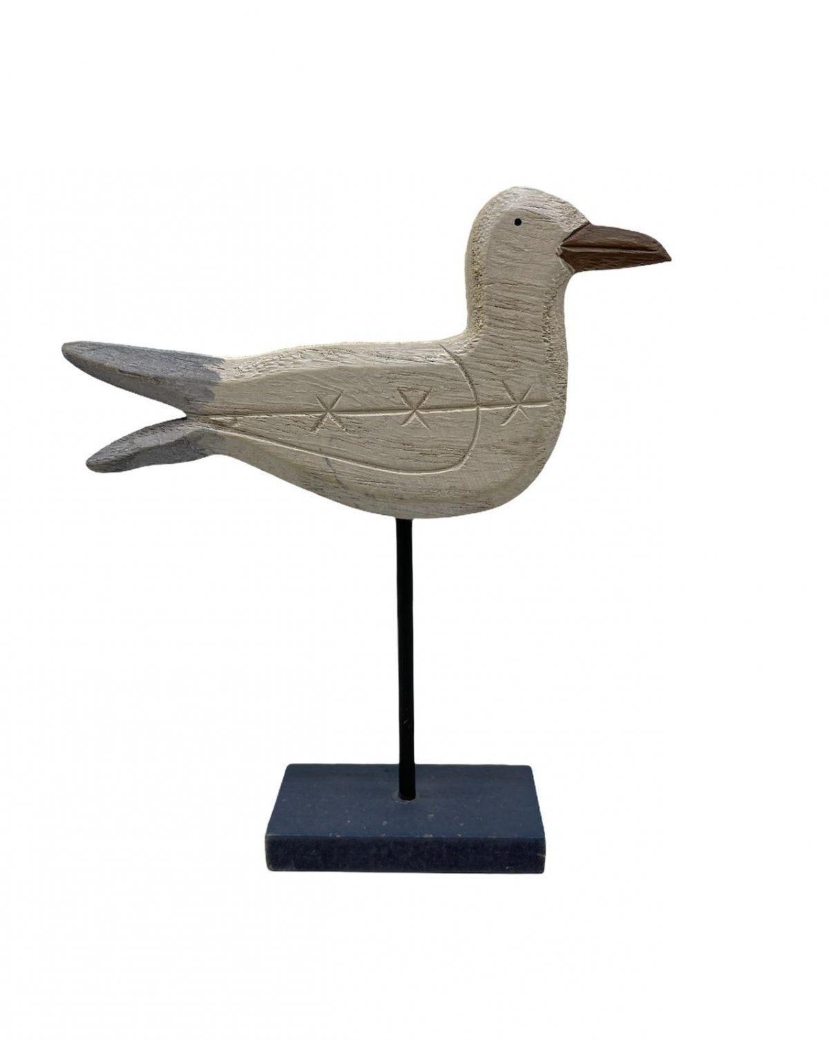 ξυλινος γλαρος σε βαση χρωμα λευκο μπλε 18 x15cm κωδ προιοντος 0621198 ΤΙΜΗ 8E