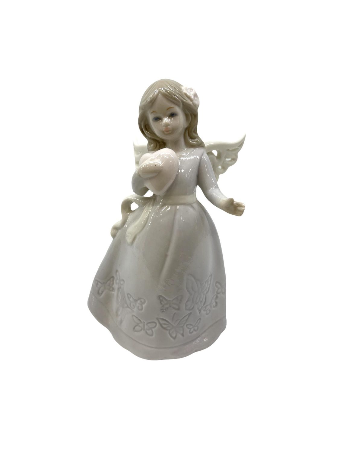 πορσελανινος αγγελος χρωμα λευκο 15 cm τιμη 16E